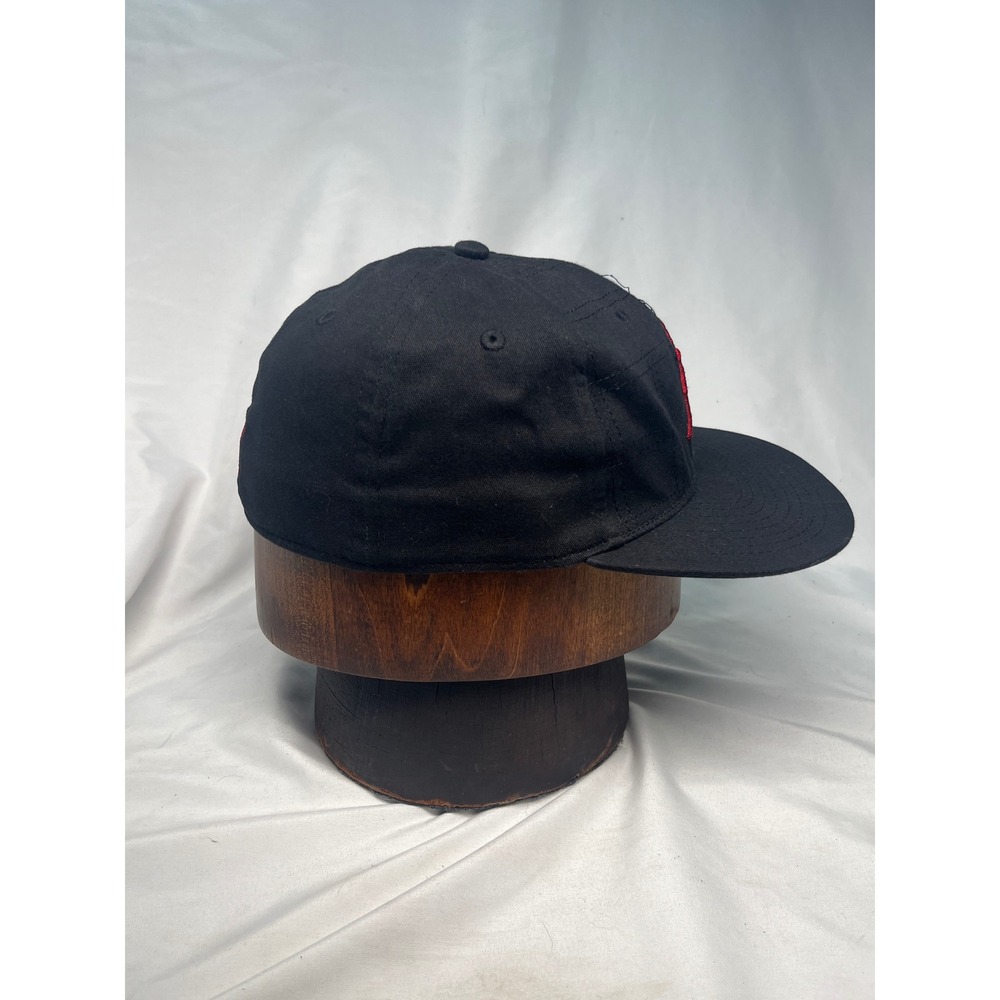 Jordan Youth Baseball Hat Black Red Jumpman Logo Flat Brim Cap 1076-391-112 - Picture 4 of 10